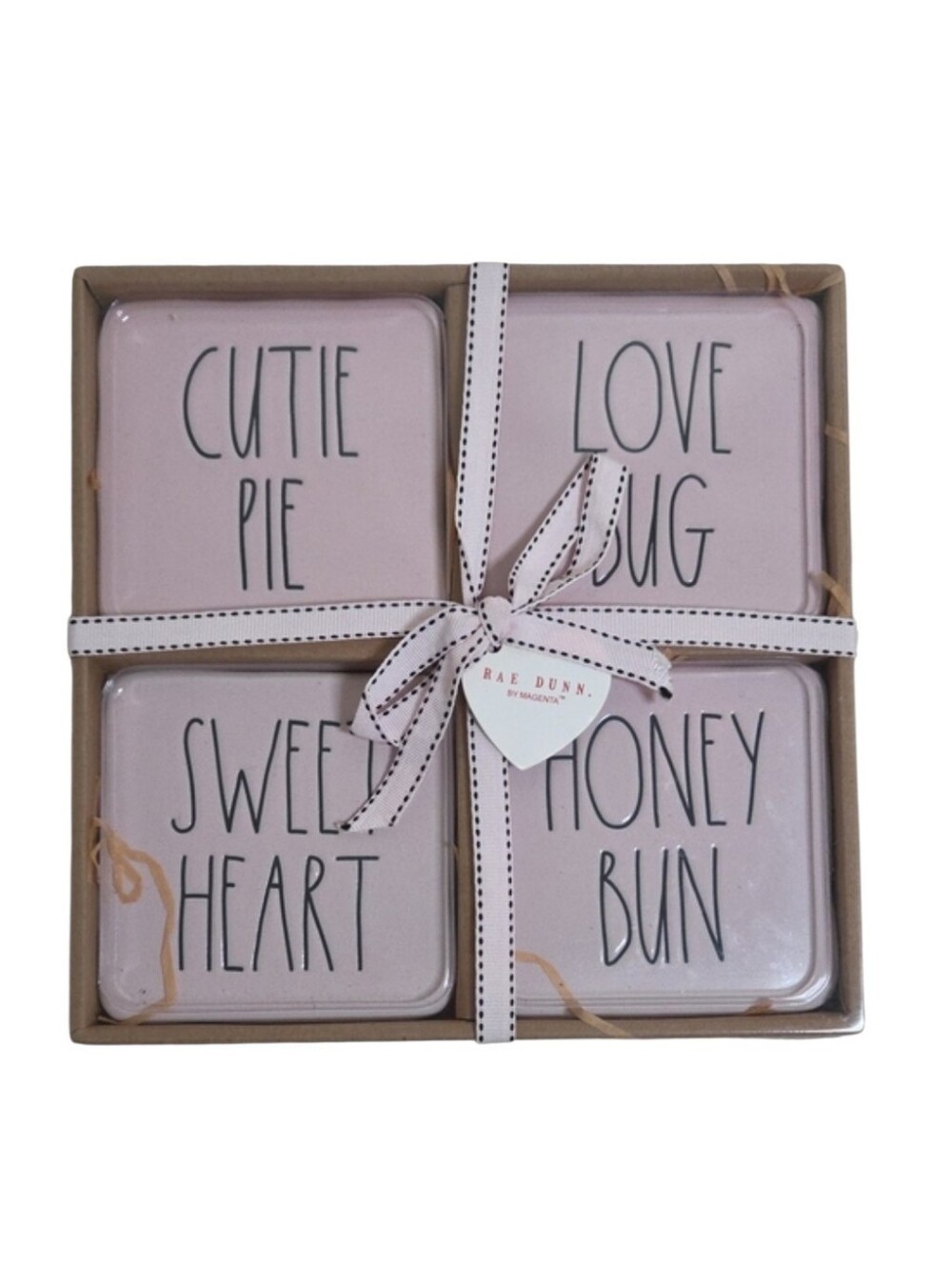 Rae Dunn Valentine's Day Coasters Set